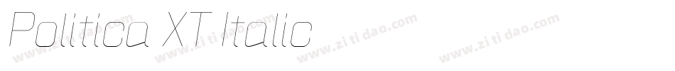 Politica XT Italic字体转换